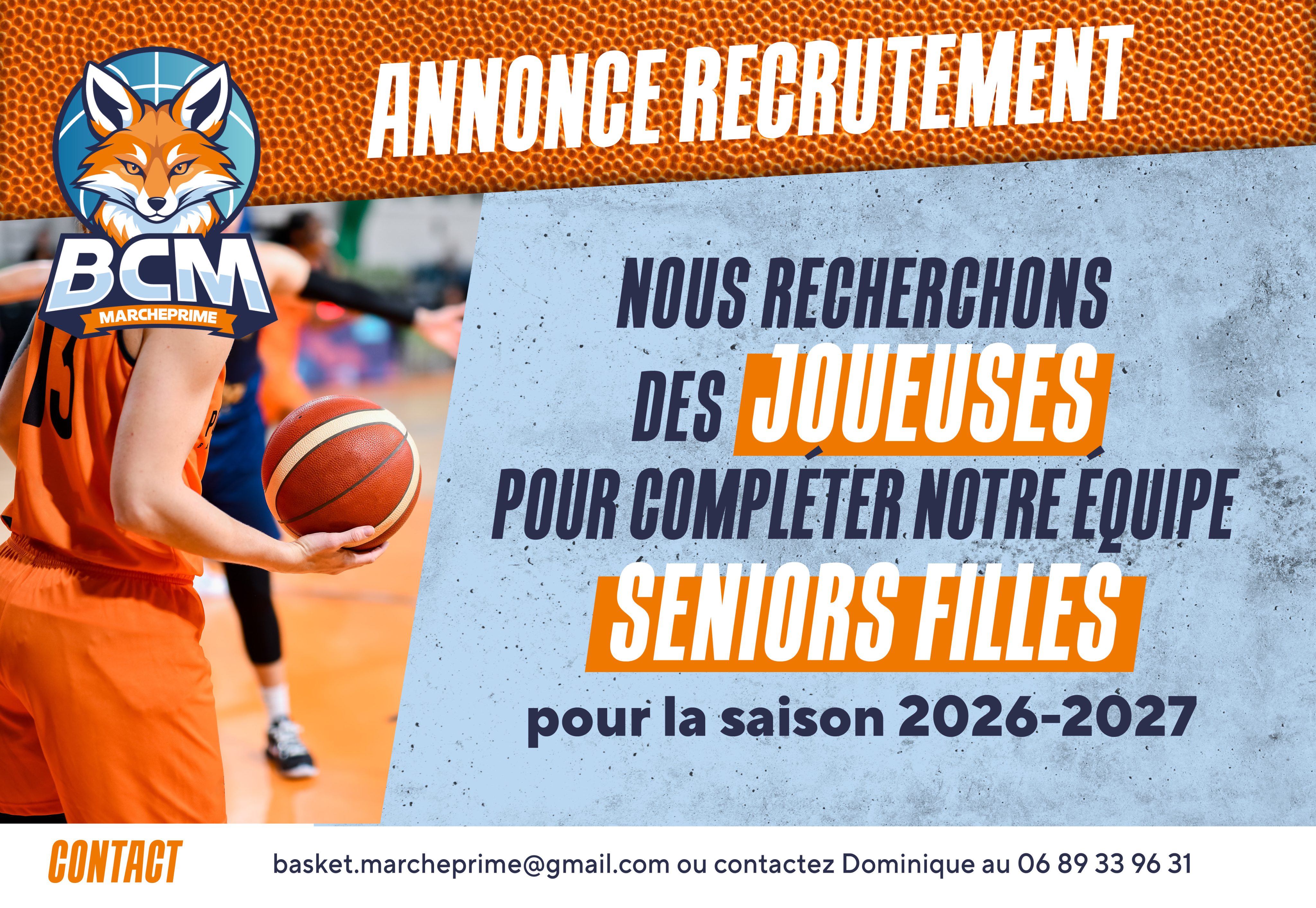 Recrutement seniors filles